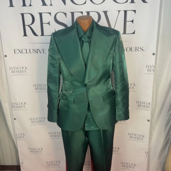 Custom Emerald Silk Suit Made for Morris Chestnut | J. Bolin Storage Find - Picture 3 of 9